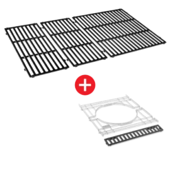 WEBER CRAFTED Porcelain-Enameled Cast-Iron Cooking Grates & Frame Kit - GENESIS 400 Series