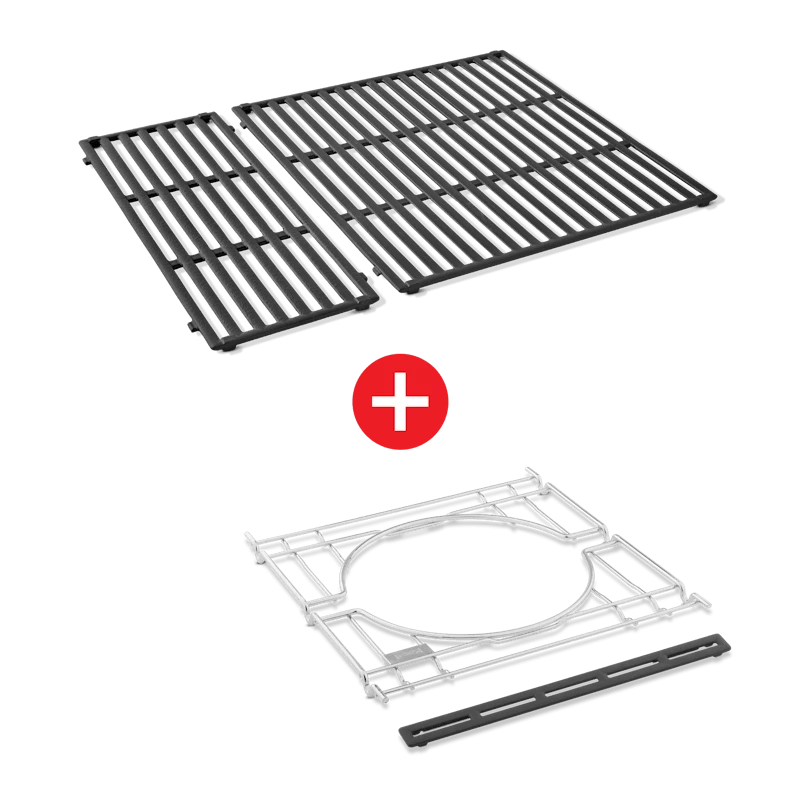 WEBER CRAFTED Porcelain-Enameled Cast-Iron Cooking Grates & Frame Kit – SPIRIT 300 Series & SMOKEFIRE EX4 3 WEBER CRAFTED Porcelain-Enameled Cast-Iron Cooking Grates & Frame Kit – SPIRIT 300 Series & SMOKEFIRE EX4